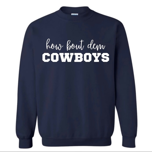 How Bout Dem Cowboys Unisex Crewneck Sweatshirt - Picture 1 of 3